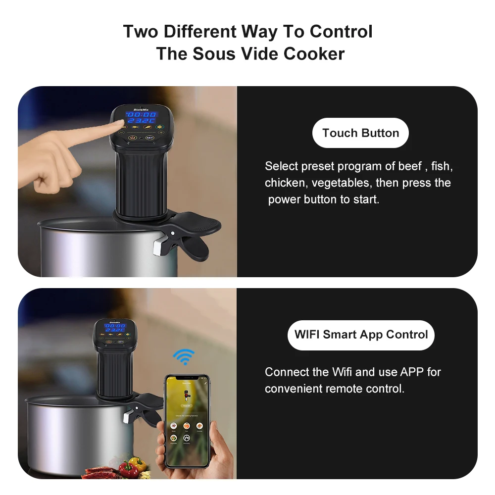 Best Sous Vide Wifi App Control Accurate Vacuum Cooking Digital Timer Immersion Circulator Heater Culinary Cookers Thermal