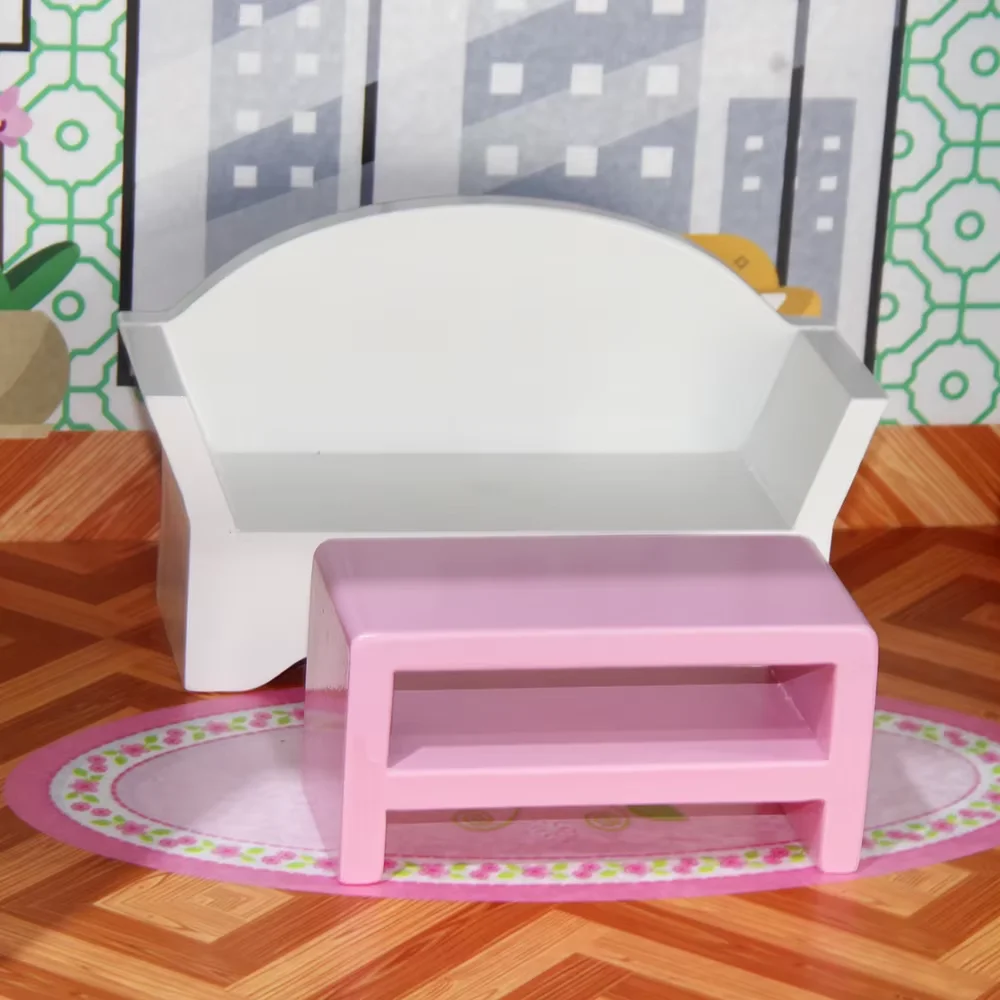 weifu CE kids simulation play toy three layers wooden fire station toy boys play house