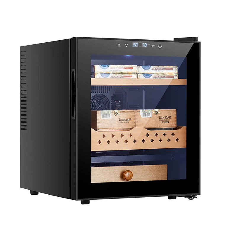 Cigar Humidor with digital humidity and temp control 250 Counts Capacity Cigar Cabinet with Spanish Cedar Wood racks