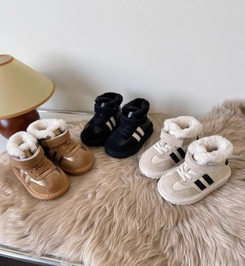 Padded winter warm kids snow boots kids winter boot Brand customization winter boots for kids