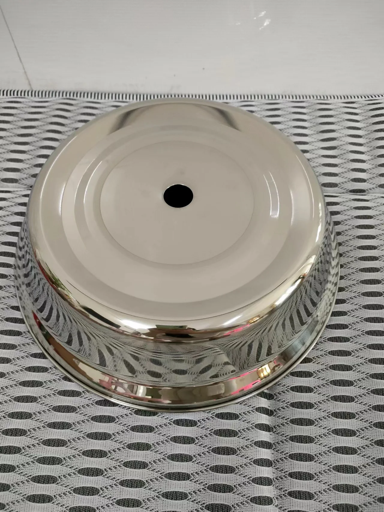 Stainless Steel Metal Buffet Table Serving Round Plate Hotel Kitchen Restaurant Commercial Dinning Tray Food Cover