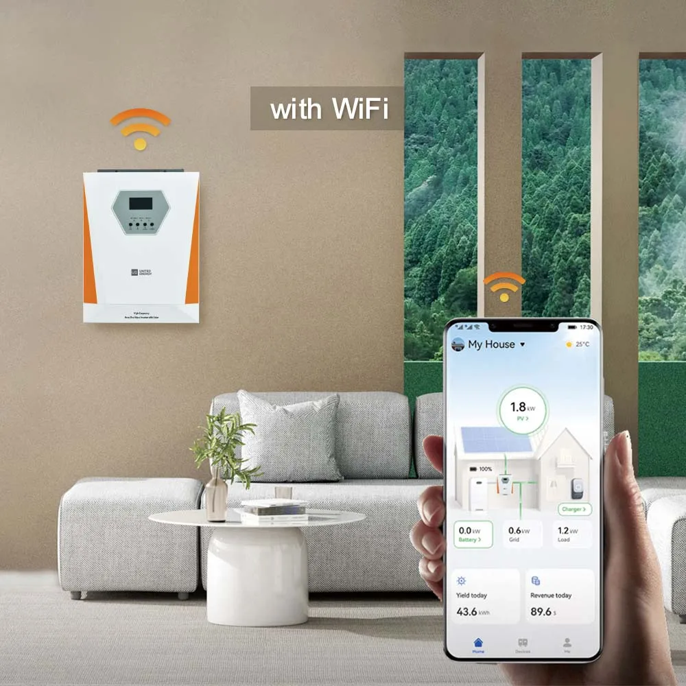 Оптовая продажа солнечный гибридный инвертор 3 кВт 6 5 11 Wi-Fi однофазный фазы для домашней солнечной системы