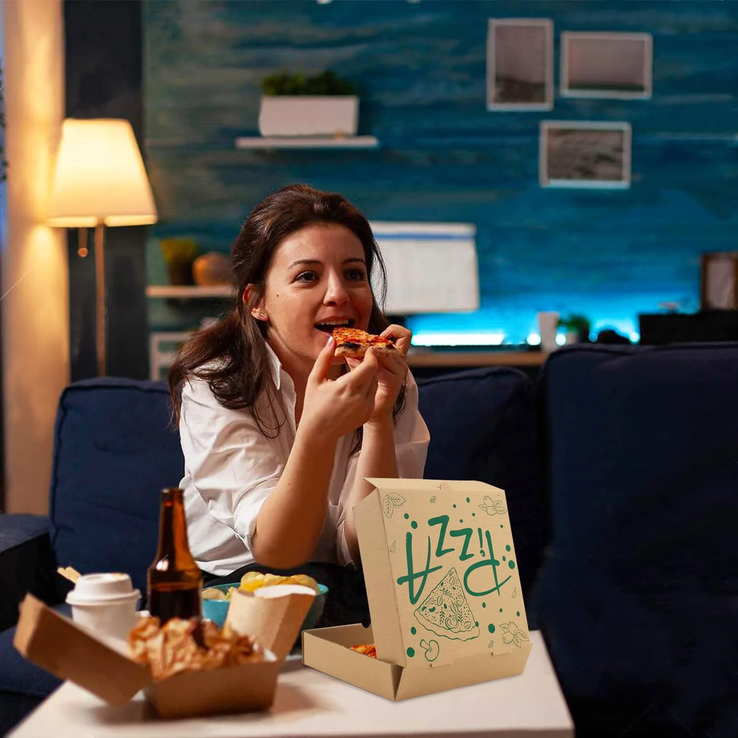 Brown biodegradable eco Packing Food fast food Promotional price customized to your size cardboard paper pizza box