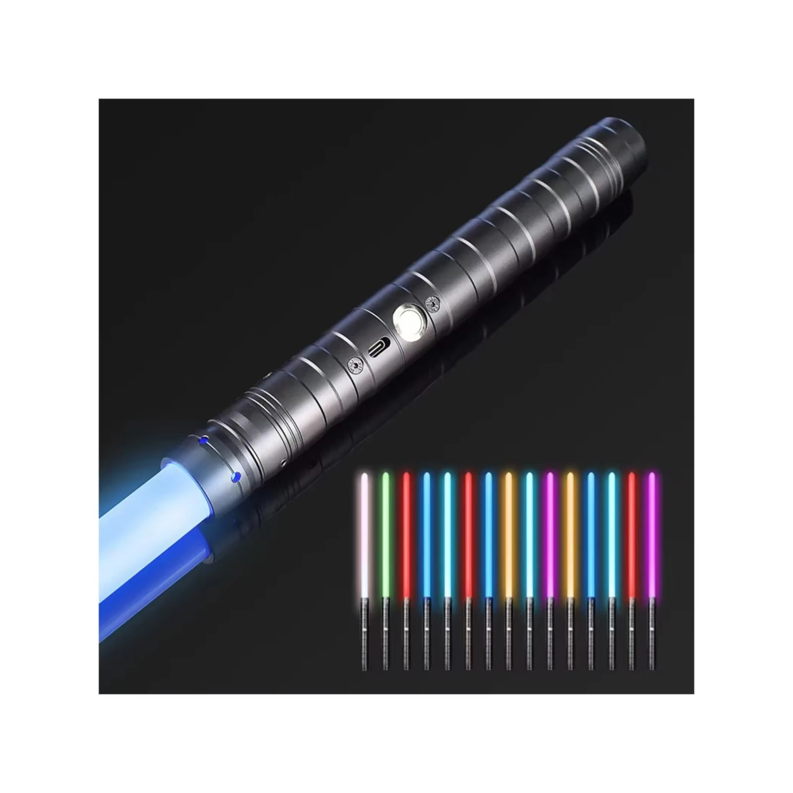 Warwolf 1pc 15 Colors Light-up Toys Metal Lightsaber Hilt Lgt Lightsaber with Neopixel
