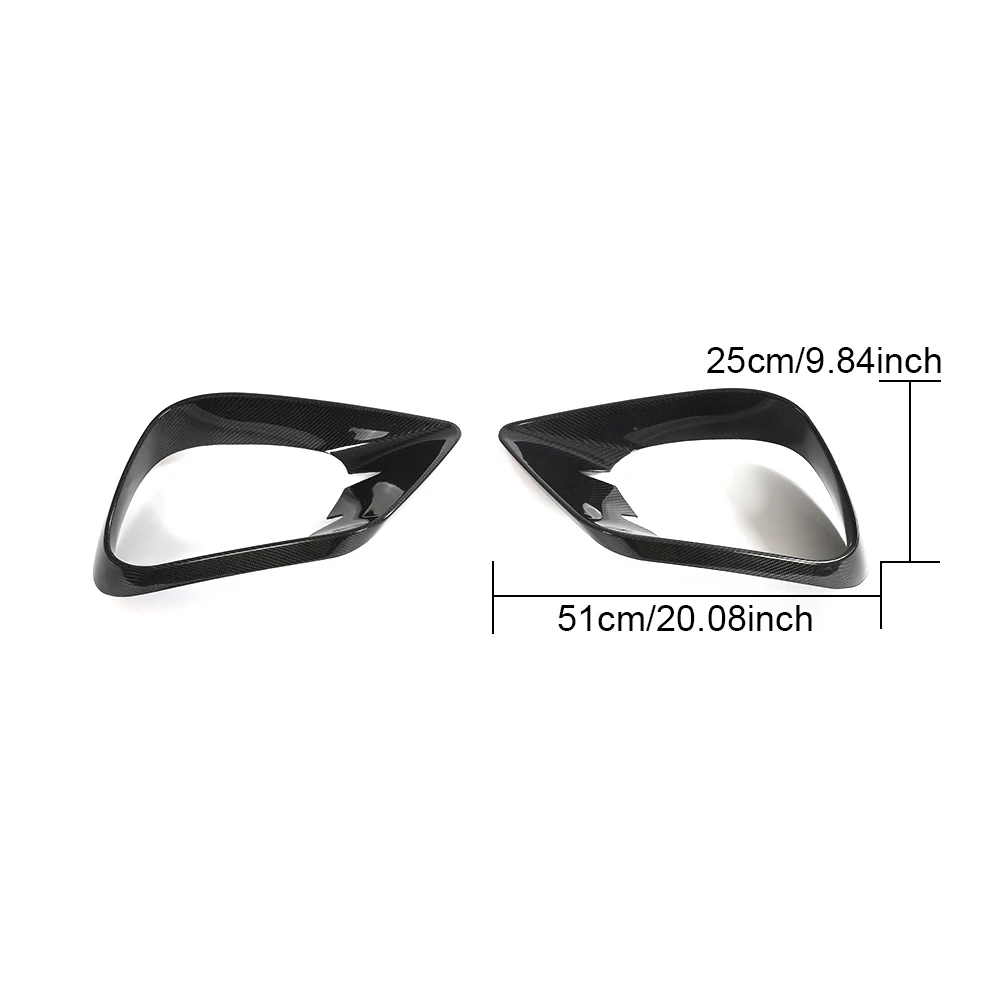 Carbon Fiber Front Car Bodykit Bumper Vent Trims For Mercedes Benz E Class C238 2 Door 2017-2022