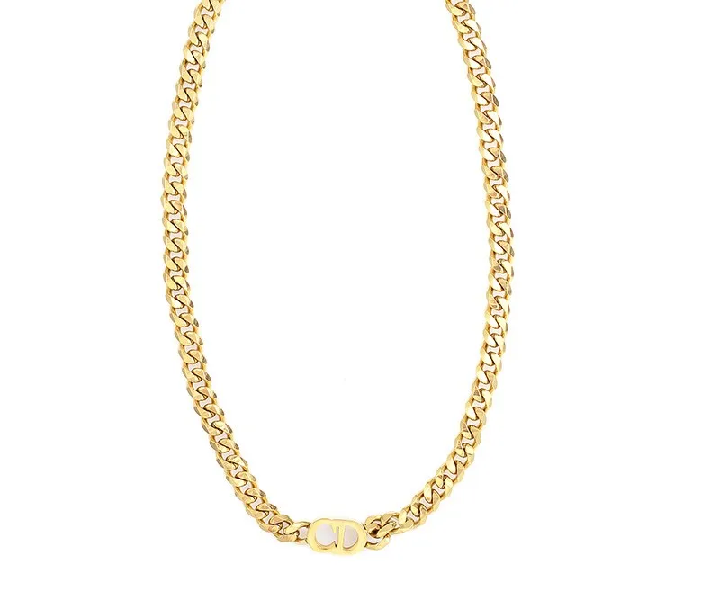 Vershal VSB1457 2024 New Arrival Trendy Personalized Choker Cuban Chain Initial Letter Stainless Steel No Fade Necklace