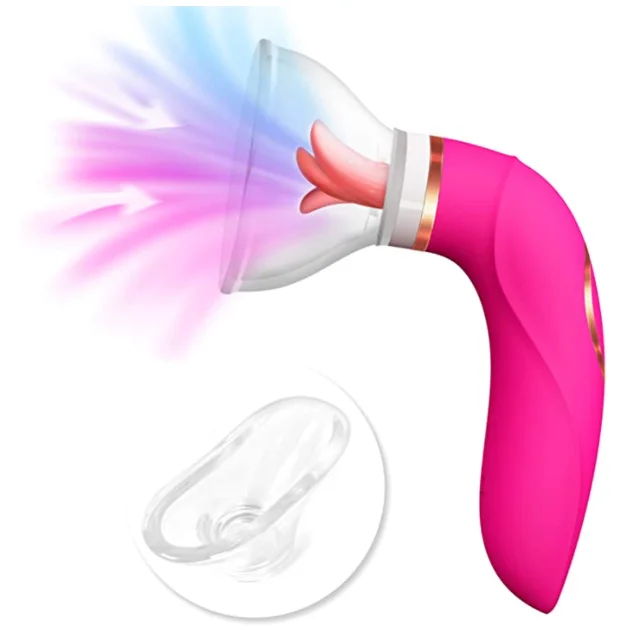 Clitoral Licking Sucking Tongue Vibrator 8 Powerful Sucking Modes 5 Licking Vibration Rechargeable Clitoral Sucking Licking