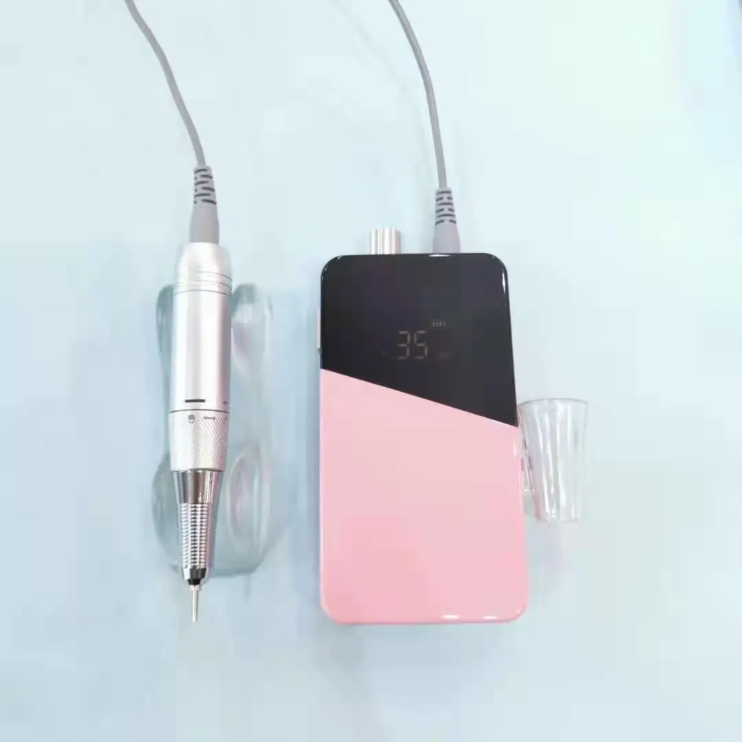 2021 High Quality 35000RPM Brushless Nail File Machine Portable Cordless Rechargeable Nail Drill