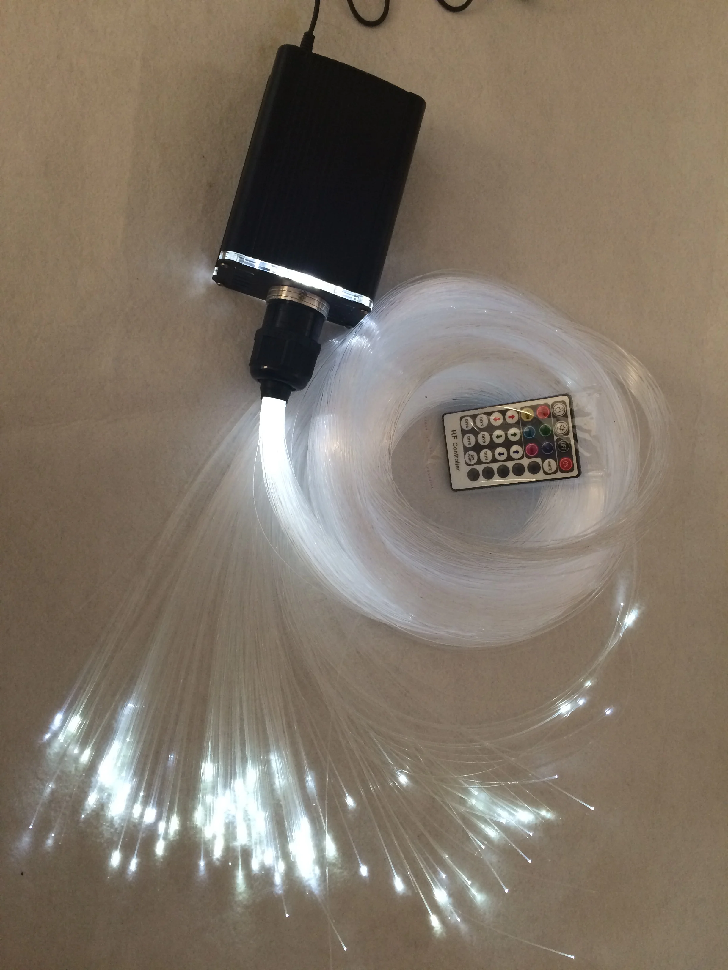  238 шт. 3 м/шт. 18W LED волокно PMMA) со светящимся пластмассовым наконечником комплект с пересекающимися мигающими звездами и Звуковое управление эффект для домашнего кинотеатра звезда