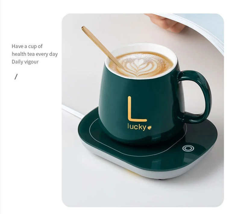 Оптовая продажа, 350 мл/12 унций, Набор кружек с подогревом на заказ, рождественский подарок, кружка для кофе с сублимационной печатью