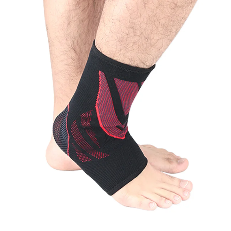 Elastic Breathable Silicone Gel Pads Ankle Brace Compression Support Sleeve