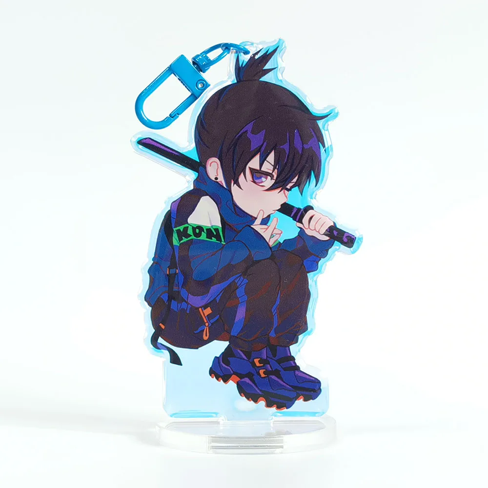 Custom kuien made rainbow hologram acrylic standee epoxy stands charm with clasps