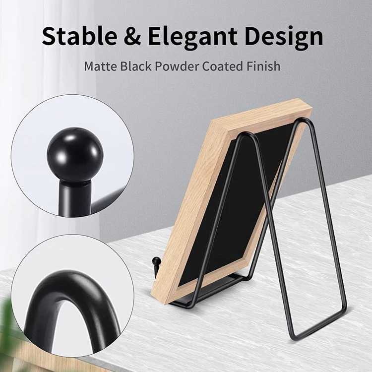 Metal Display Stands Black Iron Easel Plate Metal Plate Holder Display Stands
