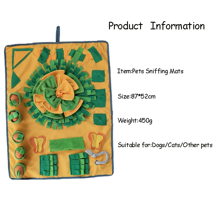 Портативная интерактивная игра-головоломка с кормом, игрушка для домашних питомцев, для носа, для работы, коврик для медленного питания, коврик с запахом для тренировок и лечения собак