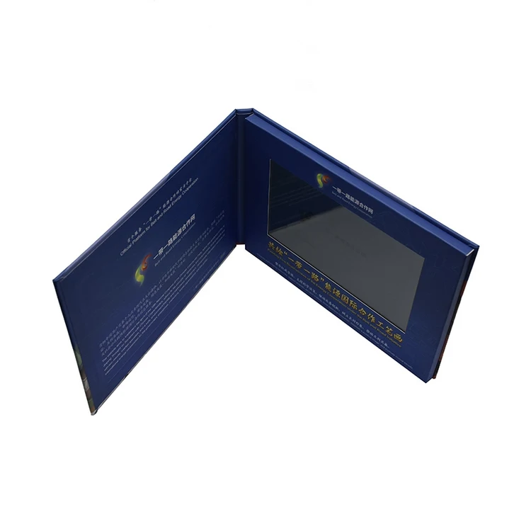 hardcover HD 7 inch touch screen video brochure LCD monitor video card for advertising invitation