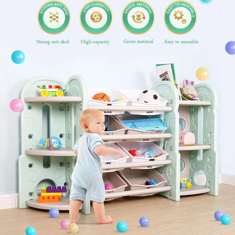 Детская пластиковая книжная полка Feelbaby для помещений Высококачественная детская хранения