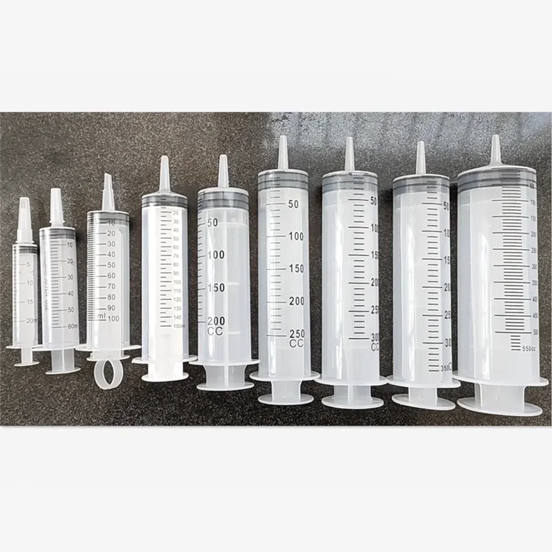 20ml 60ml 100ml 150ml 200ml 250ml 300ml 350ml 500ml 550ml Plastic Syringe Injector animal PET Feeder tube without needle