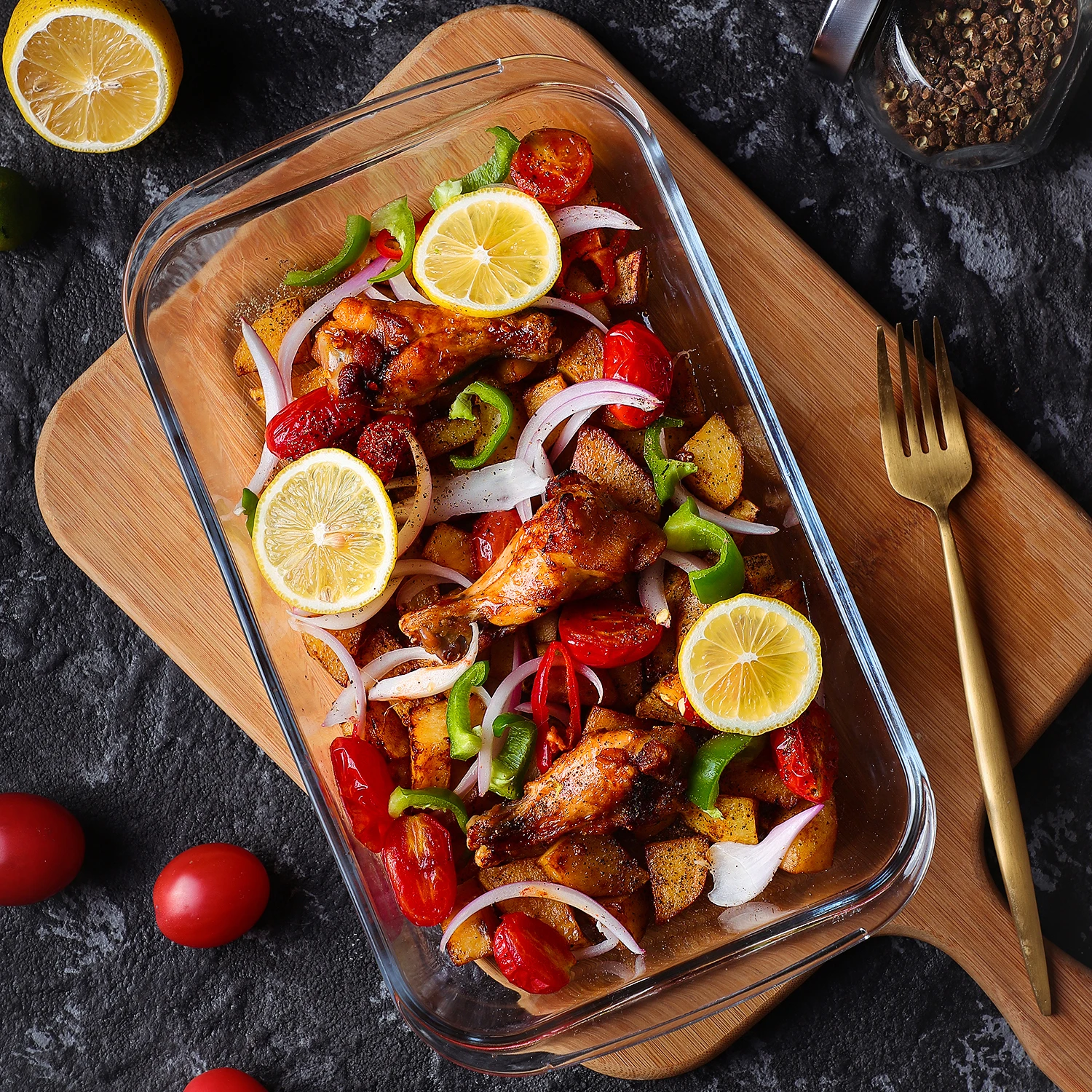 Housewares High Borosilicate Glass Heat Resistant Rectangle Baking  Plate Tray for oven