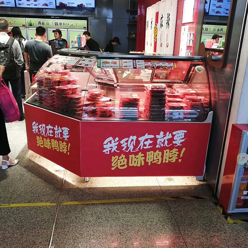 refrigerated showcase meat display fridge cooler fridge fish display cabinet meat display chiller commercial cooler