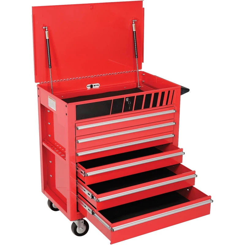 Ball Bearing heavy load tool trolley cabinet tool cart with 6 drawers