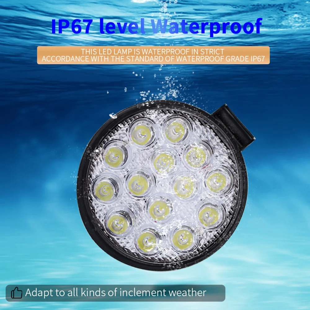 RUTENSE Factory auto led driving light Car Spotlight Night working Auto Waterproof Truck Offroad 42W Led Work Light