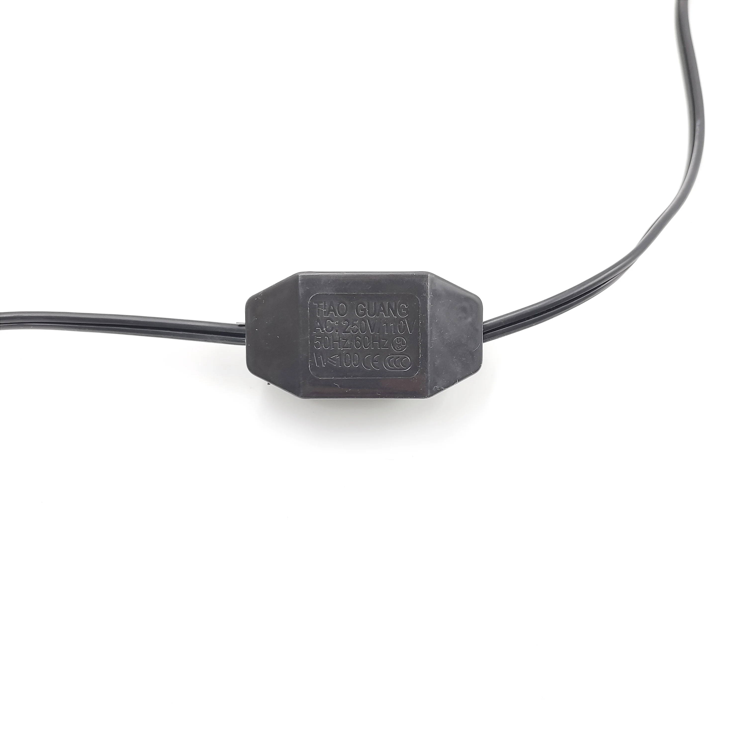 UL Certified 1.8m Black Power Cord Plug American PVC Power Cord E27 Full Tooth Single Ring Lamp Holder 301 Thyristor Dimming