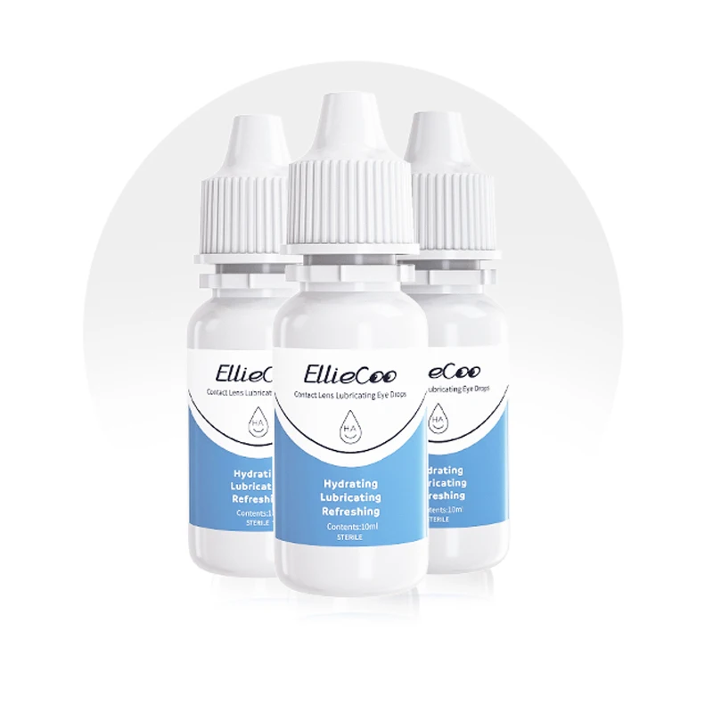 EllieCoo Sodium Hyaluronate Eye Care Solution Eyedrop Crystal Moisturizing Dry Eyes Drops