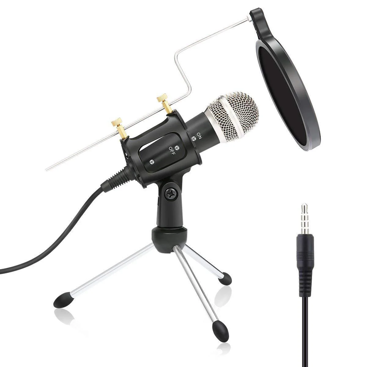 New computer mobile phone karaoke voice live stream microphone condenser microphone desktop stand blowout preventer set