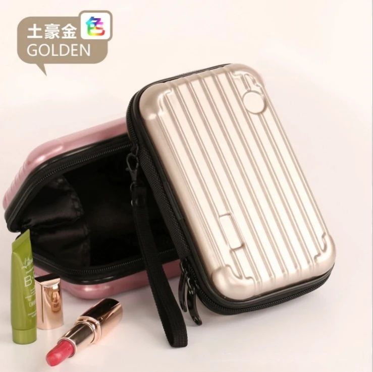 Hot Selling Custom Hard Shell Mini Waterproof Makeup Pouch Travel Carrying Portable Toiletry Case