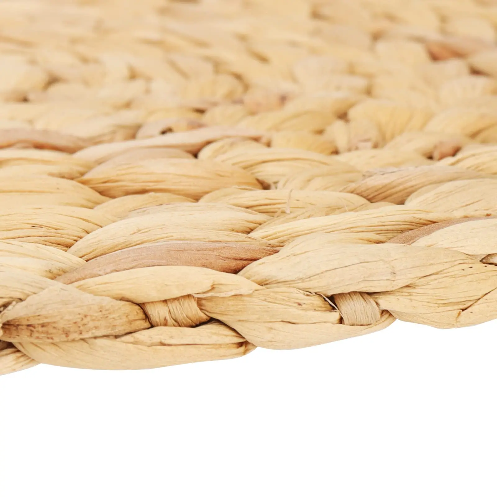 Wholesale Custom Natural Woven Water Hyacinth Placemats Seagrass Thick Rattan Round Non-Slip Handmade Braided Dinner Tablemat