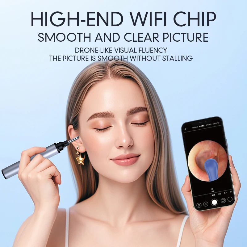 2024 New Arrival Digital Cleaning and Cleaning Earcleaning Ear Otoscope Ear Camera Ear Cleaner Earwax Remover ABS Hand Held
