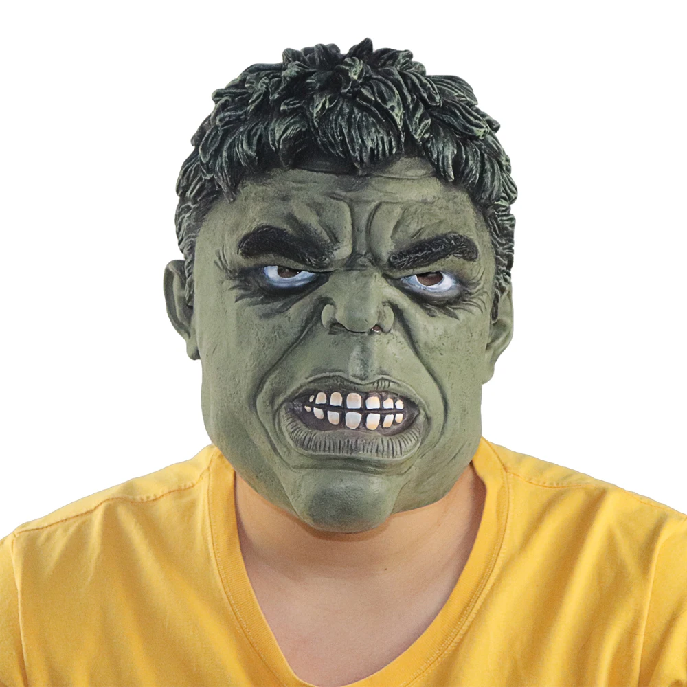 Halloween Party Wholesale Latex Hulk Helmet Masks for Cosplay Invincible Avenger Hulk Mask