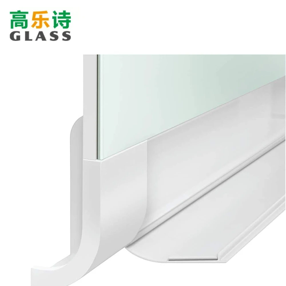 Wall Mounted Glass Whiteboard Easy Install Frameless Magnetic Heat Tempered Glass Board For School Office