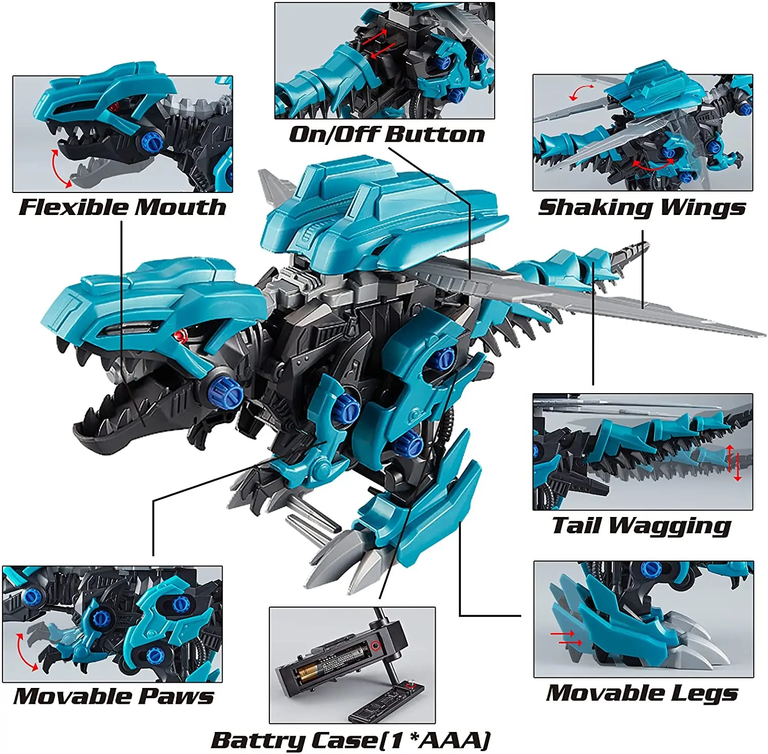 2022 New Electric DIY Battery Operated Toys Tyrannosaurus Rex Dinosaur Assembled Model STEM Best Sell Products Toys For Boys