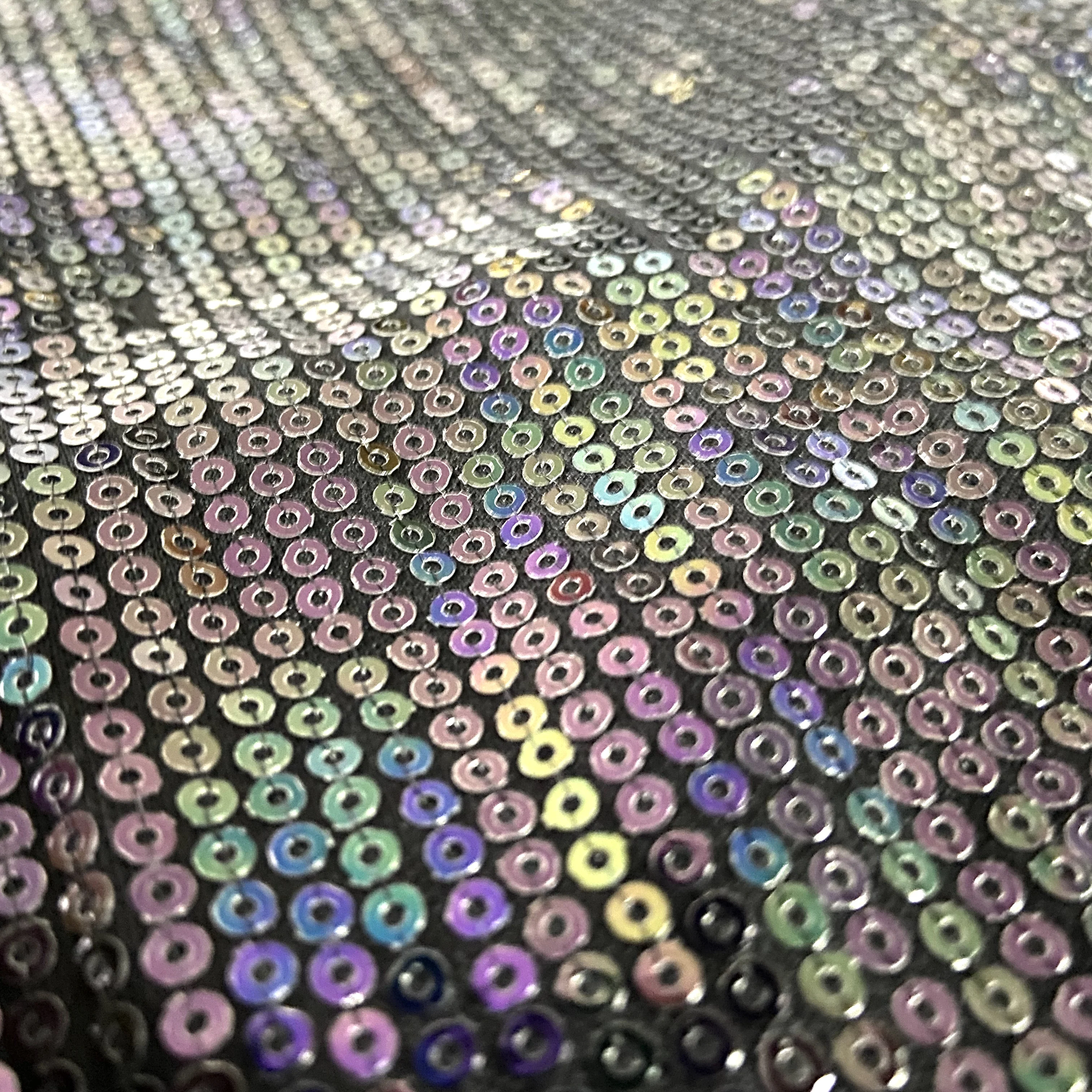 Iridescent Sequin Embroidery Sequin Fabric