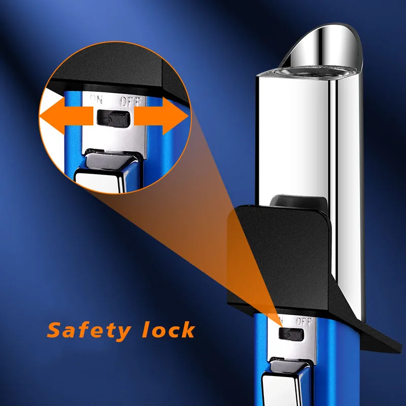 Customized Logo Vintage Design Innovative Multi-Purpose Outdoor Survival Cigar Torch Lighter Refillable Metal Candle BBQ