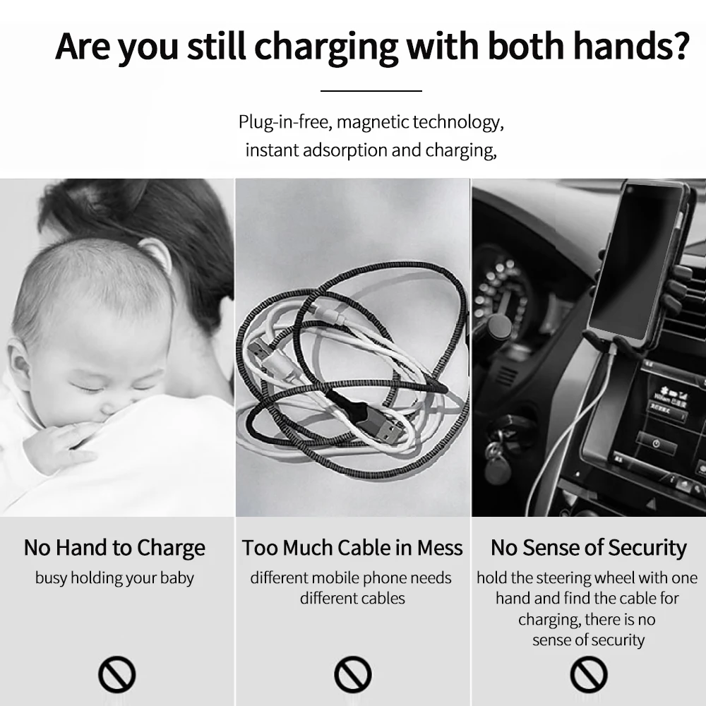 Free Sample Mobile Phone Cable Magnetic Charger Luminous LED Light Up Magnet Cable Charging Glowing USB Cables