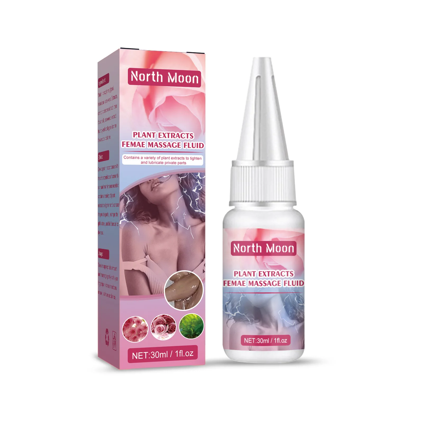 North Moon 30ml Plant Extracts Female Massage Fluid Sex Enhancer Liquid Sexy Body Massaging Oil for Women