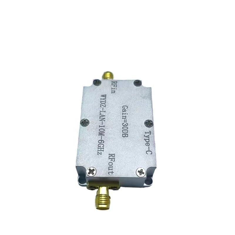 High Flatness Amplifier 10M-6GHz Gain RF Signal Driving or Receiving Front End 20/30/40DB
