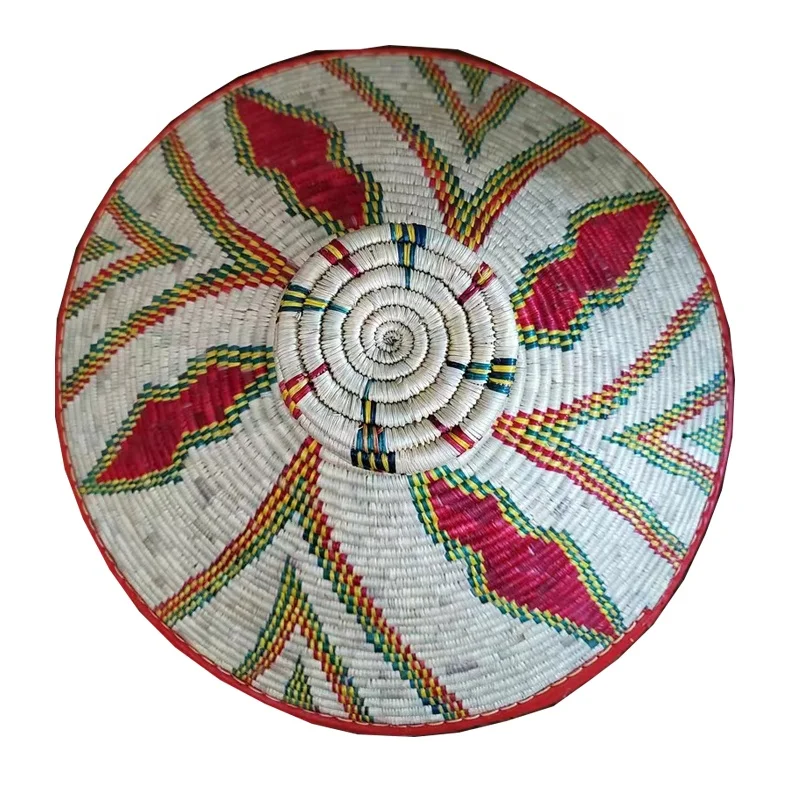 Ethiopian eritrea hand made mesob basket woven serving basket