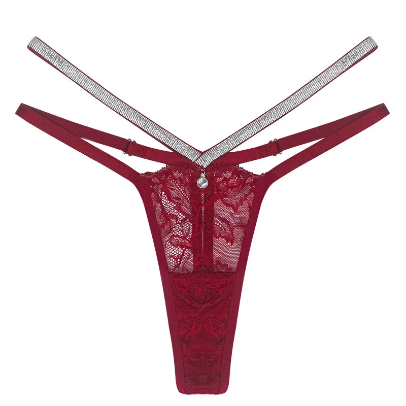Wholesale Female Sexy Lace Panty Hot Sale Young Girls G-String Transparent Underwear Women Erotic Shiny Panties Thongs