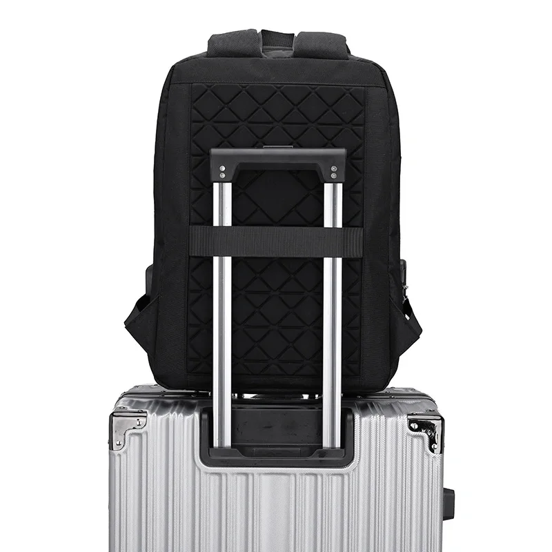 anti theft waterproof men backpack for laptop with usb charging port durable travel college school computer bag for men women