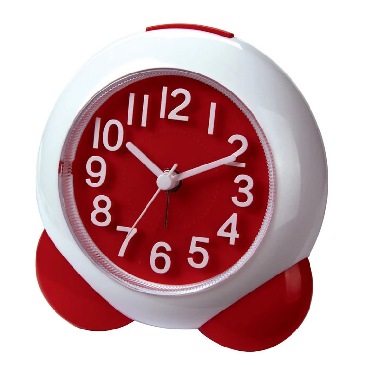 wholesales desktop snooze light quiet sweep alarm 3D numbers scale face clock