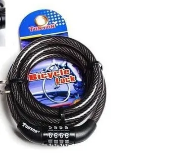 WholeSale 100ps/lot New 4-digit Tonyon TY532 Combination Secure BIKE Lock Bicycle Lock 8MM X 1200MM