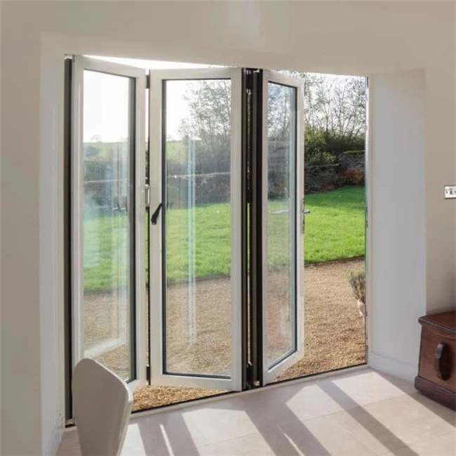 Недорогие водонепроницаемые алюминиевые складные двери для веранды