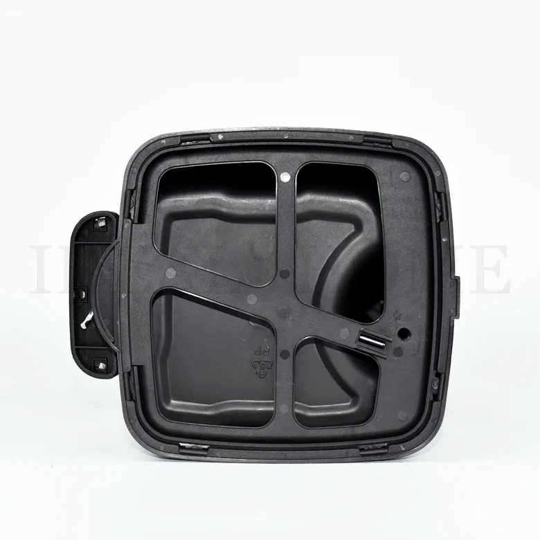 6L Removable Inner Bucket Rectangle Black Metal Easy-Close Lid  Pedal Bin Dust Bin Stainless Steel Trash Can with Step Pedal