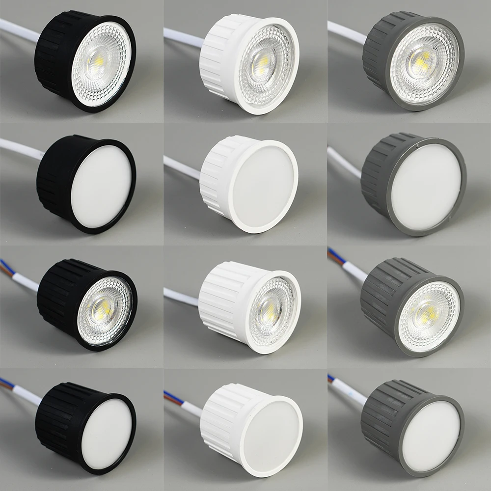 Pla+Alu Ceramic LED GU10 MR16 Module 5W 7W 9W 12W LED Light Module Ceiling Spot Down Light LED 220V 3CCT Dim High Lumen SMD COB