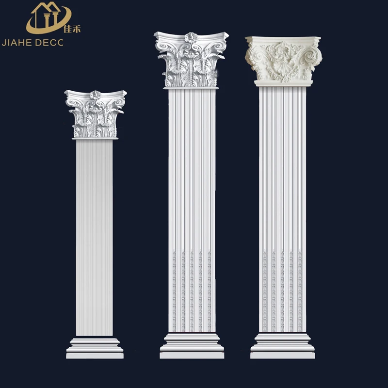 
traditional classic pop design polyurethane/PU foam roman pillar design door & windowflat panel moulding surrounding 