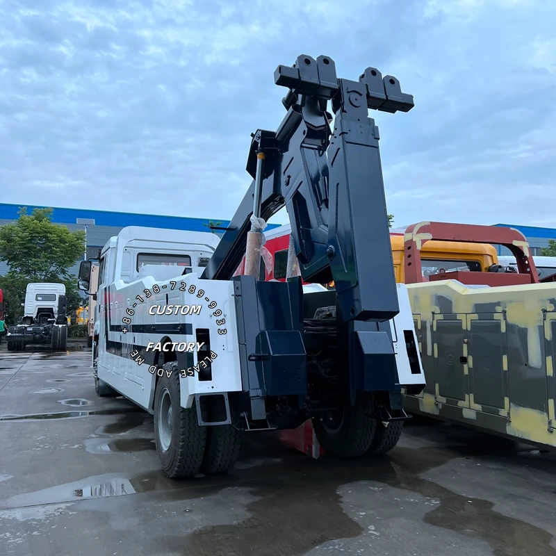 Shacman CKD SKD 13 tons Tow Truck 16 Ton Tow Truck with Crane & Hydraulic Rear towing for isuzu