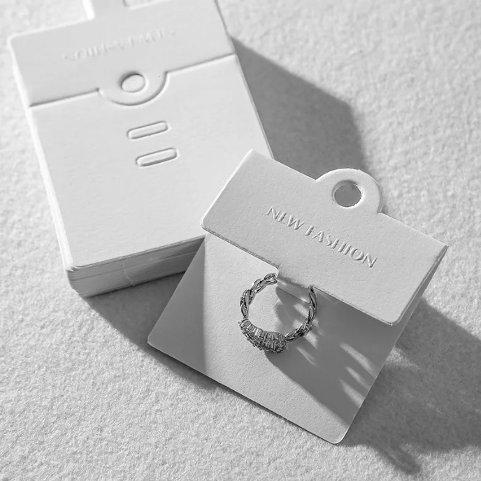 Customize Paper Jewelry Display Card Holder Cardboard Hanging Jewelry Card For Hoop Earring